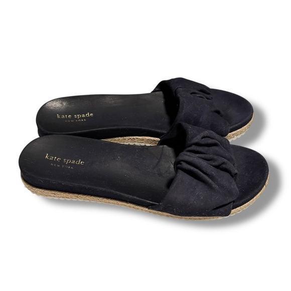 kate spade Shoes - Kate Spade Women's Suede Navy Blue Sandals Size 9M